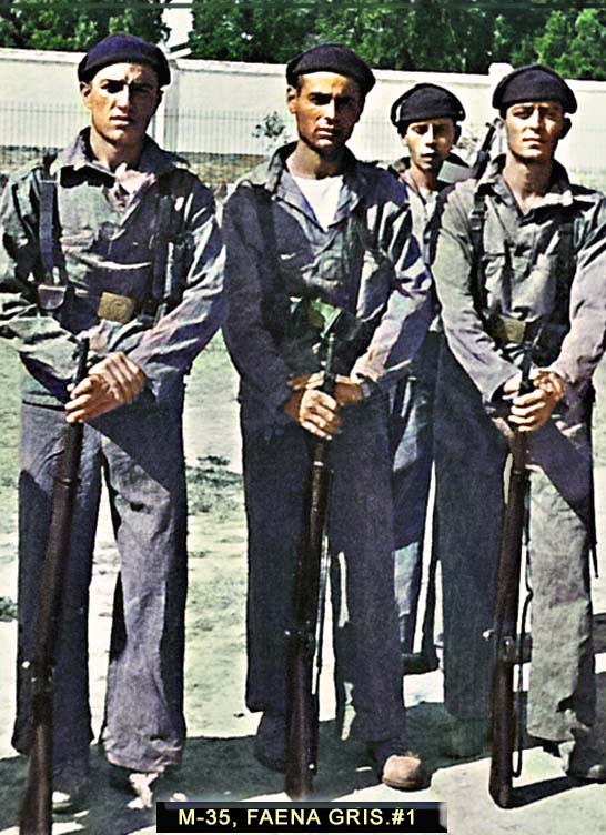 Uniforme M-35, gris de marinería, primer modelo