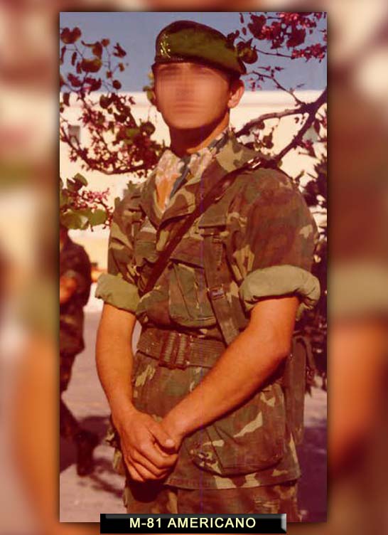 Uniforme Marine USA M-81, en uso por mien¡mbro de la UOE