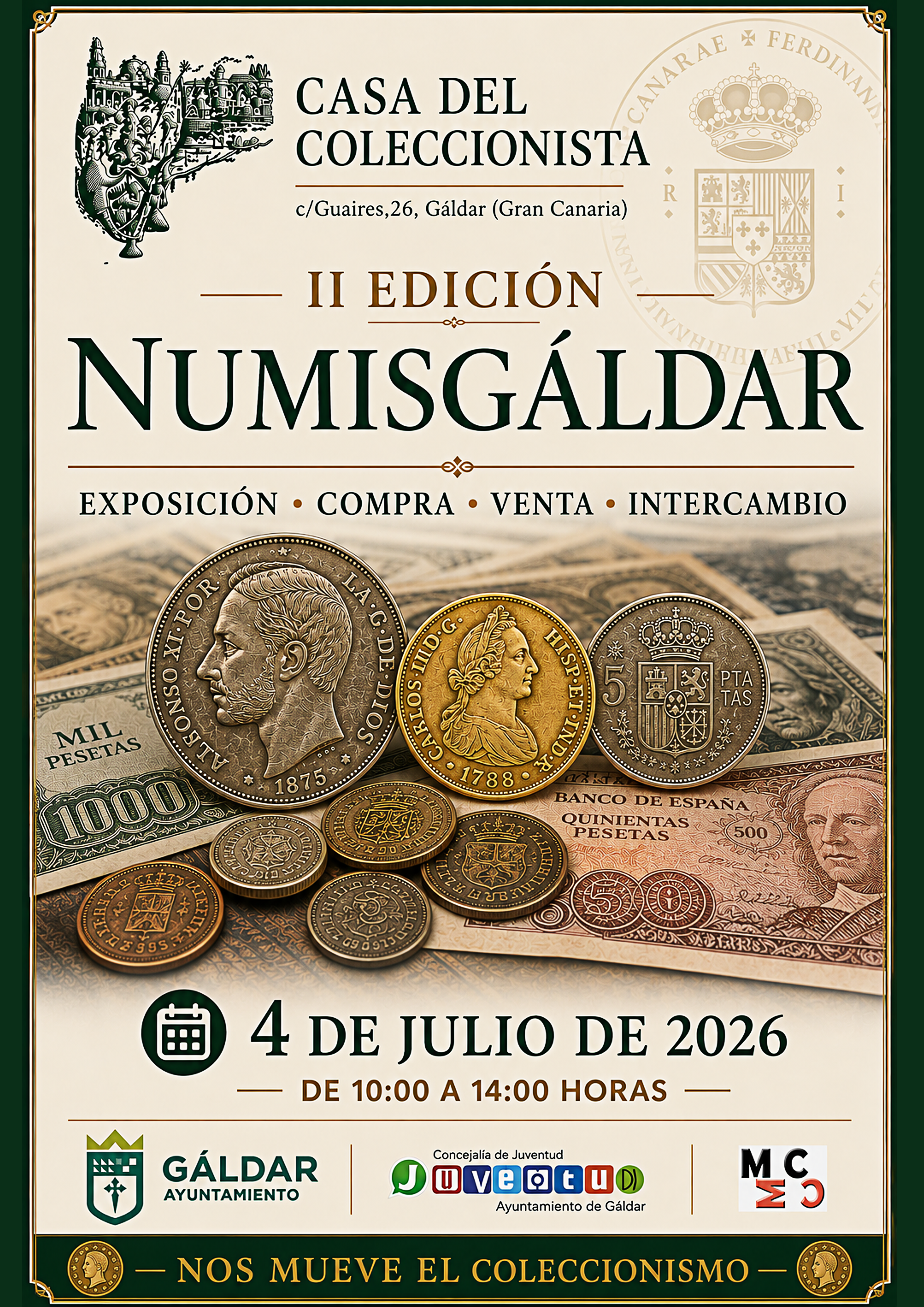 Exposición de Monedas Canarias. Julio 2026 First slide