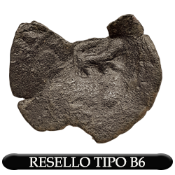 4 Maravedís Carlos y Juana, con resello Tipo B-6, con la figura de un perro/león, asociado a la isla de Gran Canaria